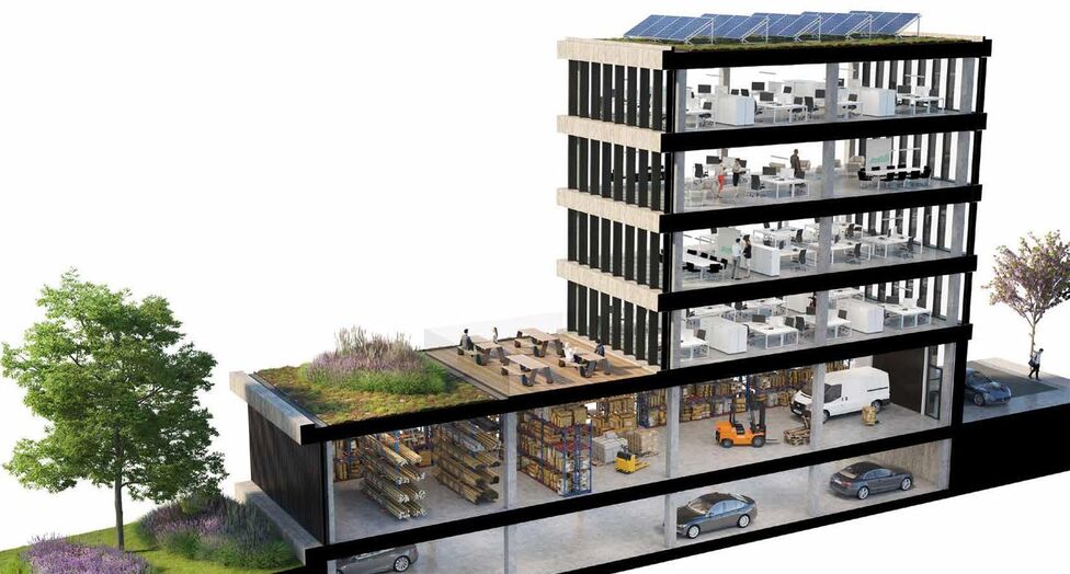 Prachtig nieuwbouwproject met een zeer gunstige ligging aan de Brusselse Ring, vlakbij Brussels
Airport en Brussel Zuid.
Dit maakt het “Drie Linden Business Park” zowel internationaal, nationaal als regionaal makkelijk bereikbaar.
De gelijkvloerse ve
