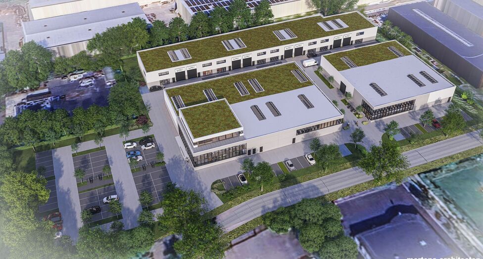 Aan de Starrenhoflaan in Kapellen bevindt zich dit moderne nieuwbouw KMO-project met diverse bedrijfsunits te huur. Dankzij de strategische ligging, vlakbij belangrijke invalswegen en op korte afstand van de A12, geniet de site van een uitstekende bereikb