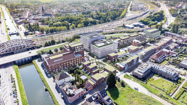 Aan het Guldendal 8 in Mechelen verrijst MALT, een innovatief kantoorproject dat de voormalige industriële Inofer-site nieuw leven inblaast. Onder leiding van de Jan De Nul Groep wordt deze historische locatie getransformeerd tot een duurzame bedrijventu